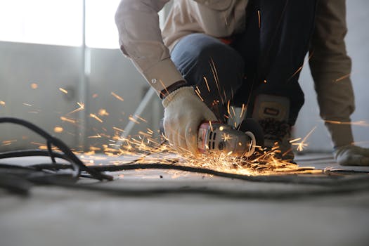 Técnico realizando trabajos industriales en España, representando la visa para profesionales altamente cualificados.