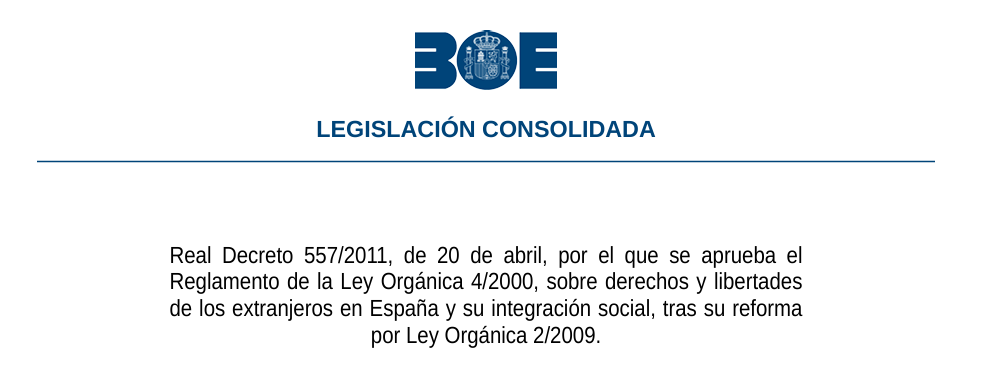 BOE. Reforma del Reglamento de Extranjería 2024