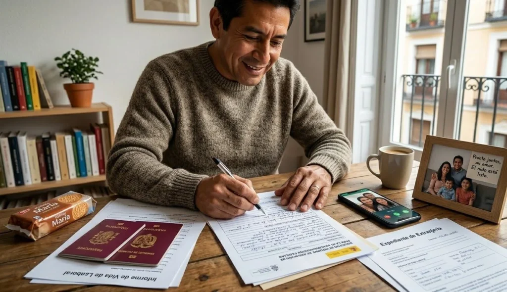 la reagrupación familiar en España, arraigo familiar, expediente de extranjería, trámite de nacionalidad, nacionalidad española,