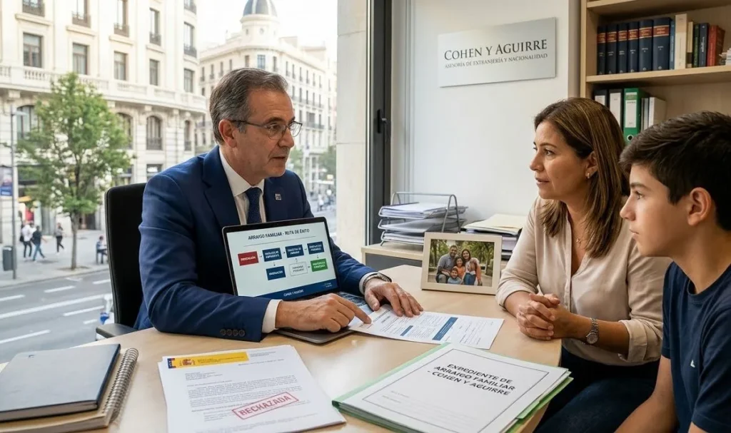 reagrupación familiar rechazada, arraigo familiar, expediente de extranjería, trámite de nacionalidad, nacionalidades,