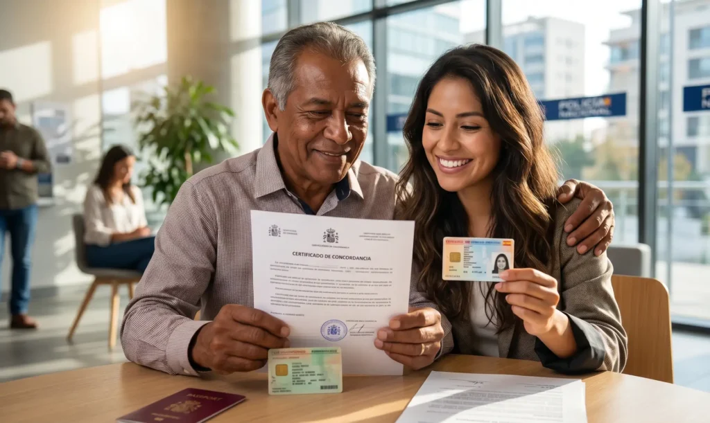 certificado de concordancia para extranjería, tasa 790 012, certificado de concordancia, solicitar el certificado de concordancia, tasa de huellas,