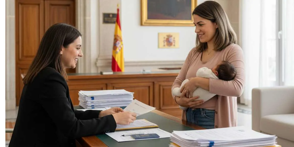 baja por maternidad, nacionalidad española, arraigo social, extranjería España, SEPE, Seguridad Social, Registro Civil, NIE larga duración, abogados extranjería