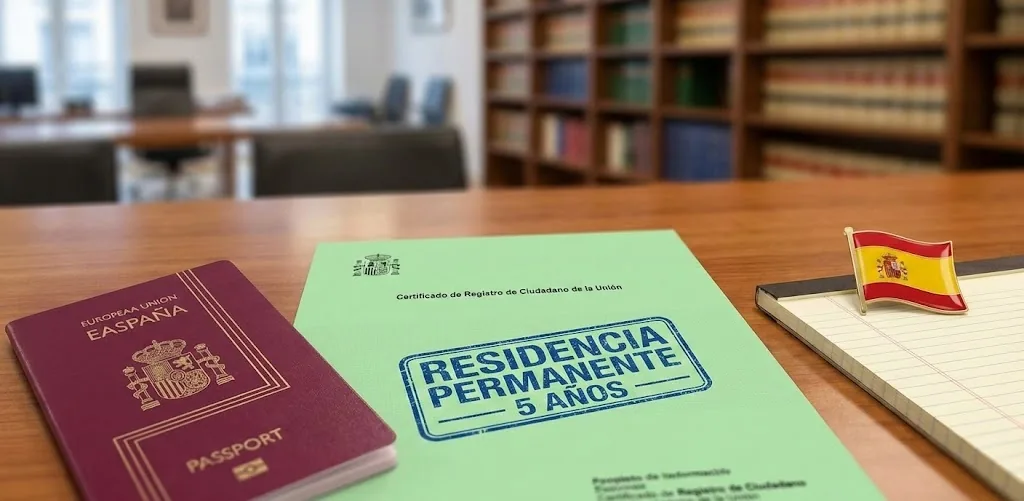 Certificado de registro de ciudadano de la unión permanente: A los 5 años,
certificado de registro de ciudadano de la unión,