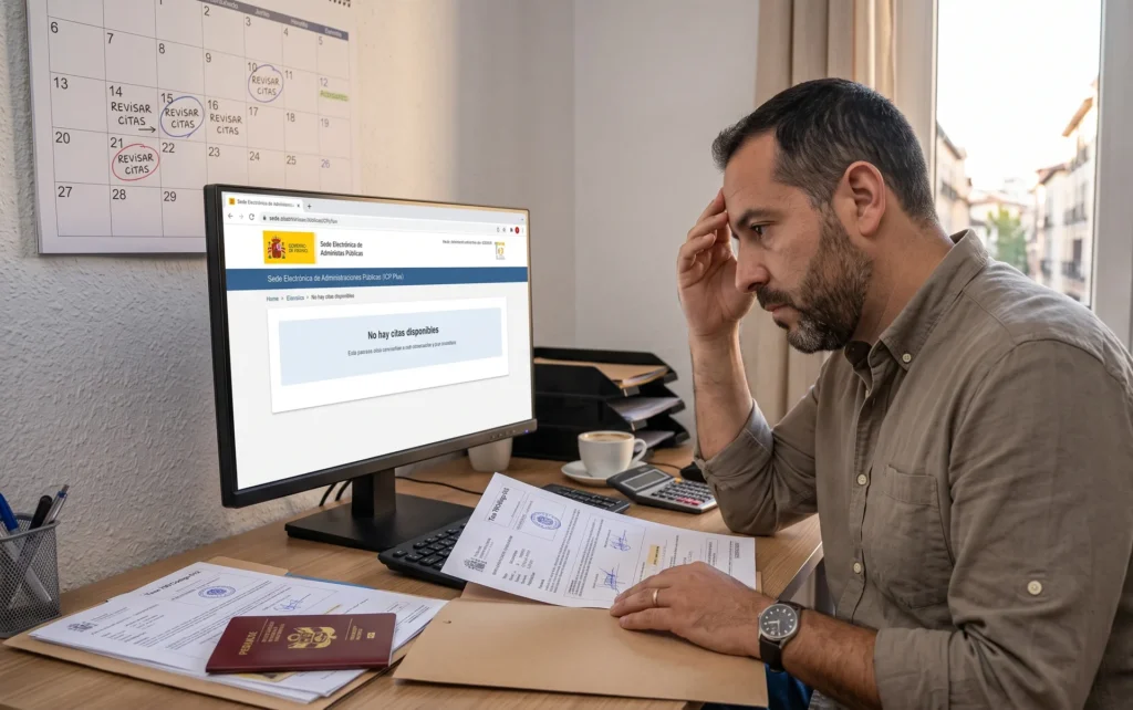 pedir cita previa en extranjería, cita previa extranjería, tasa 790 012, tasa de huellas, permiso de trabajo,