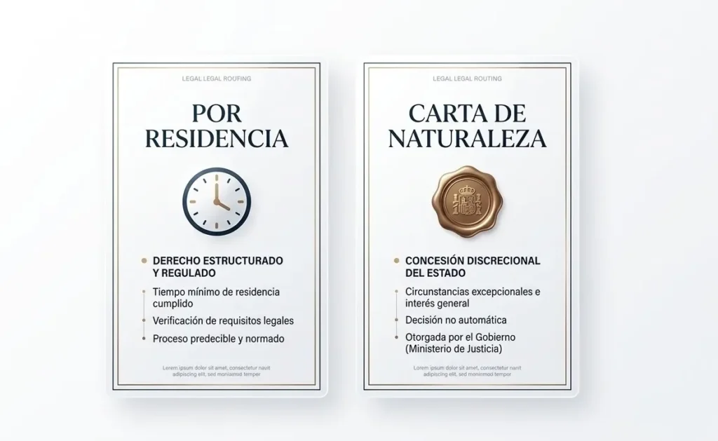 Tipos de nacionalidad en España.