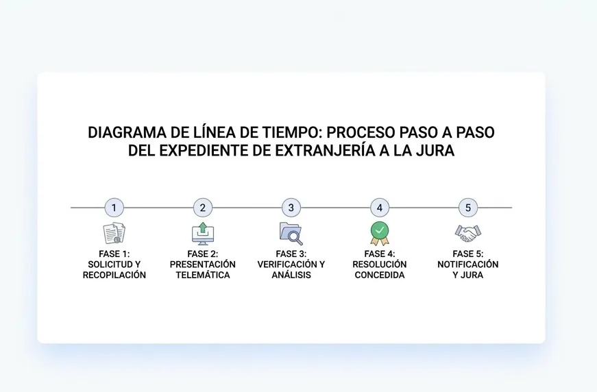 Fases del trámite de nacionalidad en España.