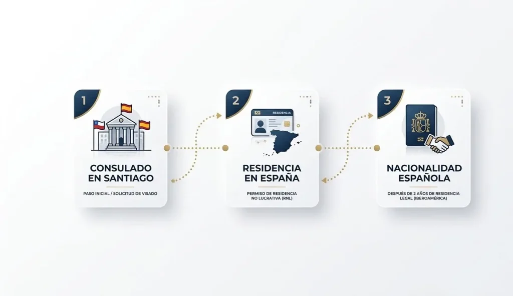 Proceso paso a paso para la visa no lucrativa para chilenos y posterior obtención de la residencia.