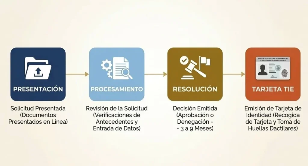visa para entrar a España, Diagrama de flujo del trámite de nacionalidad española y residencia para venezolanos,