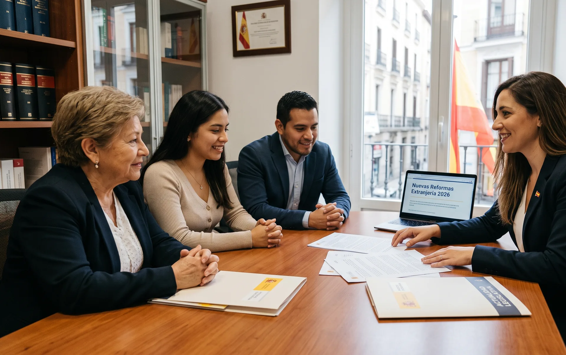 reformas migratorias en España, nueva ley de extranjería, reforma de reagrupación familiar, cambios en visado de nómada digital, plan de integración y ciudadanía, pacto europeo de migración y asilo,