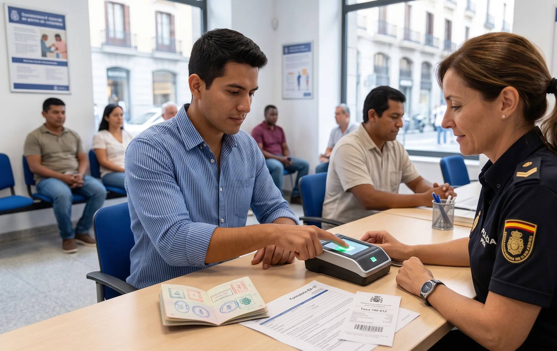 cita para toma de huellas en Madrid, toma de huellas, tasa 790 012, tasa para toma de huellas, descargar la tasa 790 012,
